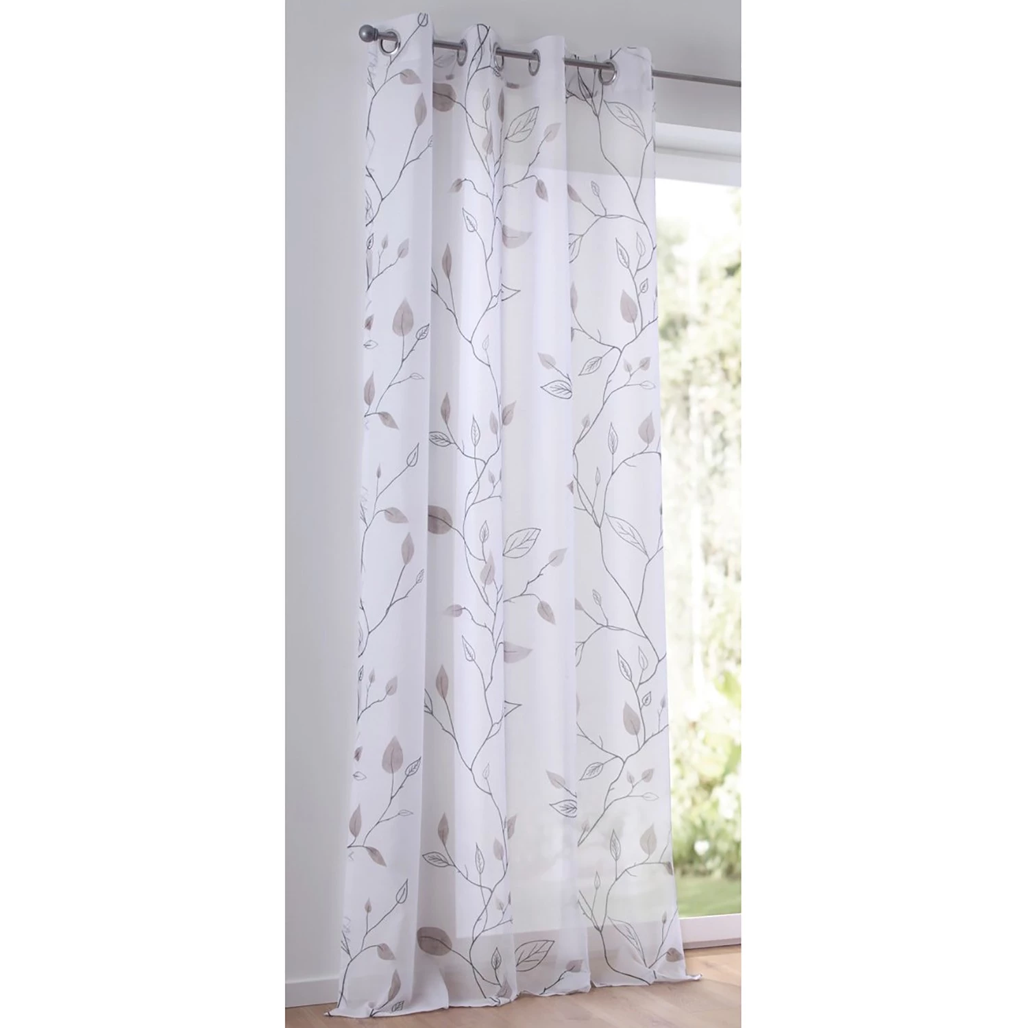 Kutti Ösenschal Bonnie - Polyester - Weiß / Grau - 135 x 145 cm 5 Kutti Ösenschal Bonnie - Polyester - Weiß / Grau - 135 x 145 cm – Bild 3