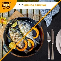 BBQ Nerd Grillpfanne gusseisen Ø 25 cm 2600g - 27 x 45 cm - Durchmesser: 25 cm -Gardinen Verkäufe 12c1dd745e224eb4b3abc9cd2b7e6979
