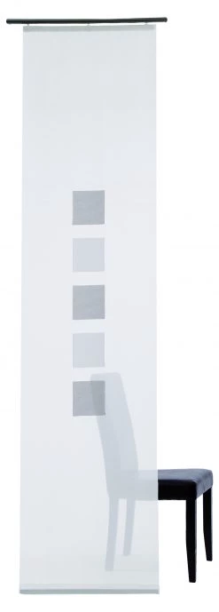 Indes Fuggerhaus Schiebegardine silber | Quadrate | Küche