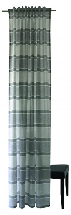 Indes Fuggerhaus Gardine grau | Streifen | Wohnzimmer |