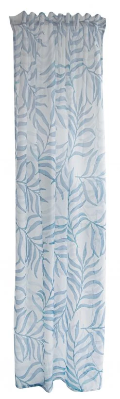 HOMING Vorhang blau |Blätter | Wohnzimmer|