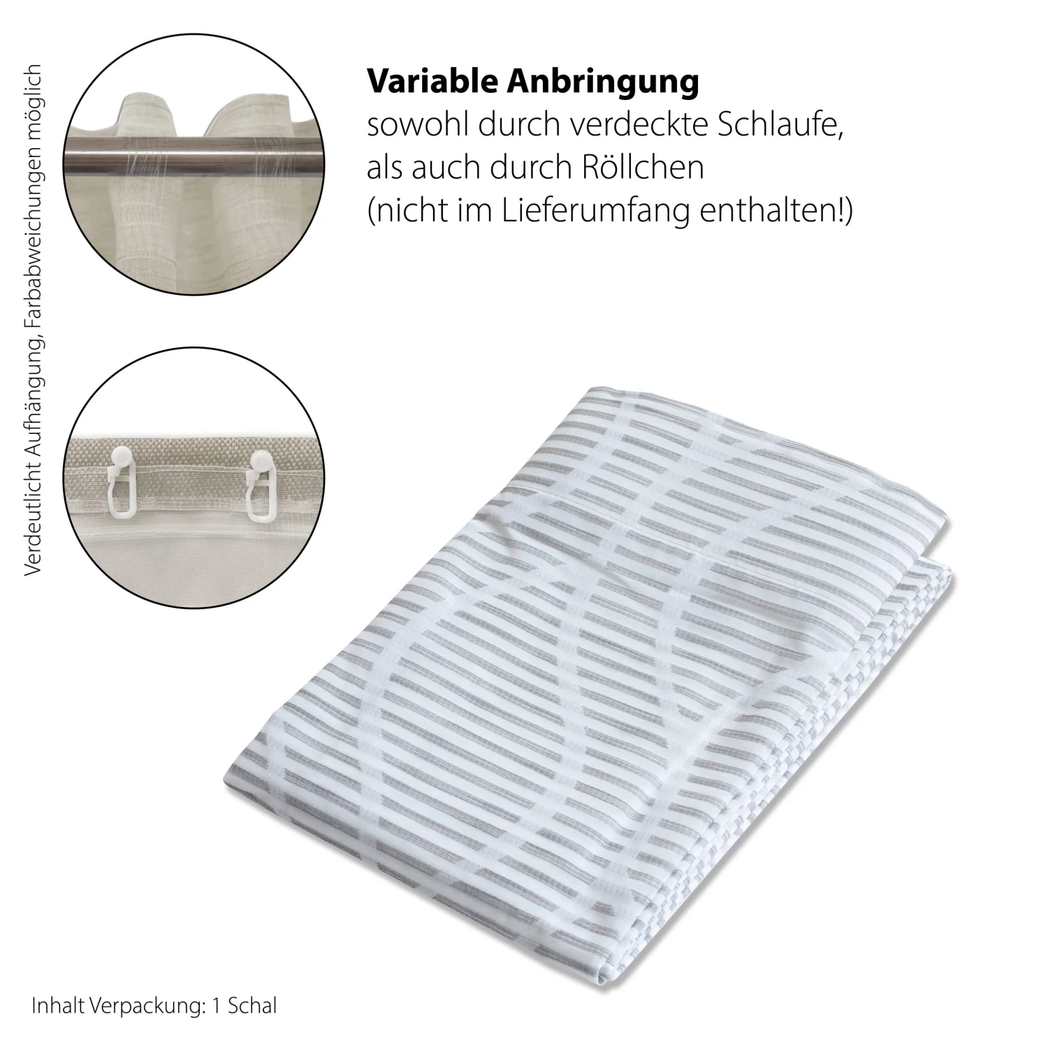 HOMING Vorhang grau |Streifen | Wohnzimmer| 8 HOMING Vorhang grau |Streifen | Wohnzimmer| – Bild 6