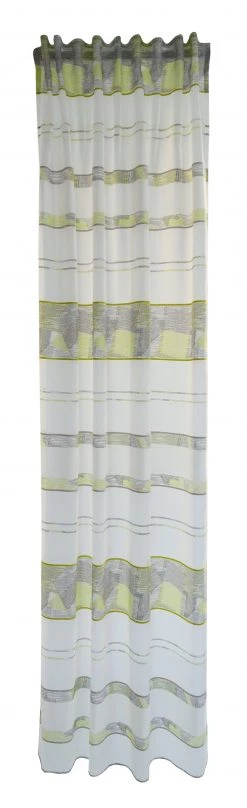 HOMING Vorhang grau-grün|Streifen | Wohnzimmer|