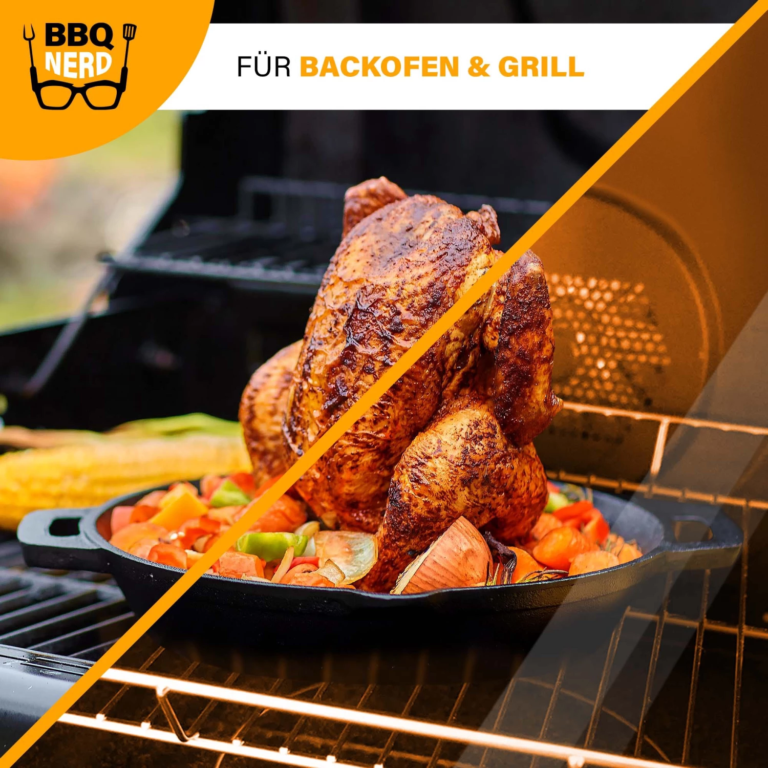 BBQ Nerd Hähnchenbräter aus Gusseisen Ø 28cm - BBQ Nerd Hähnchenbräter 9 BBQ Nerd Hähnchenbräter aus Gusseisen Ø 28cm - BBQ Nerd Hähnchenbräter – Bild 7
