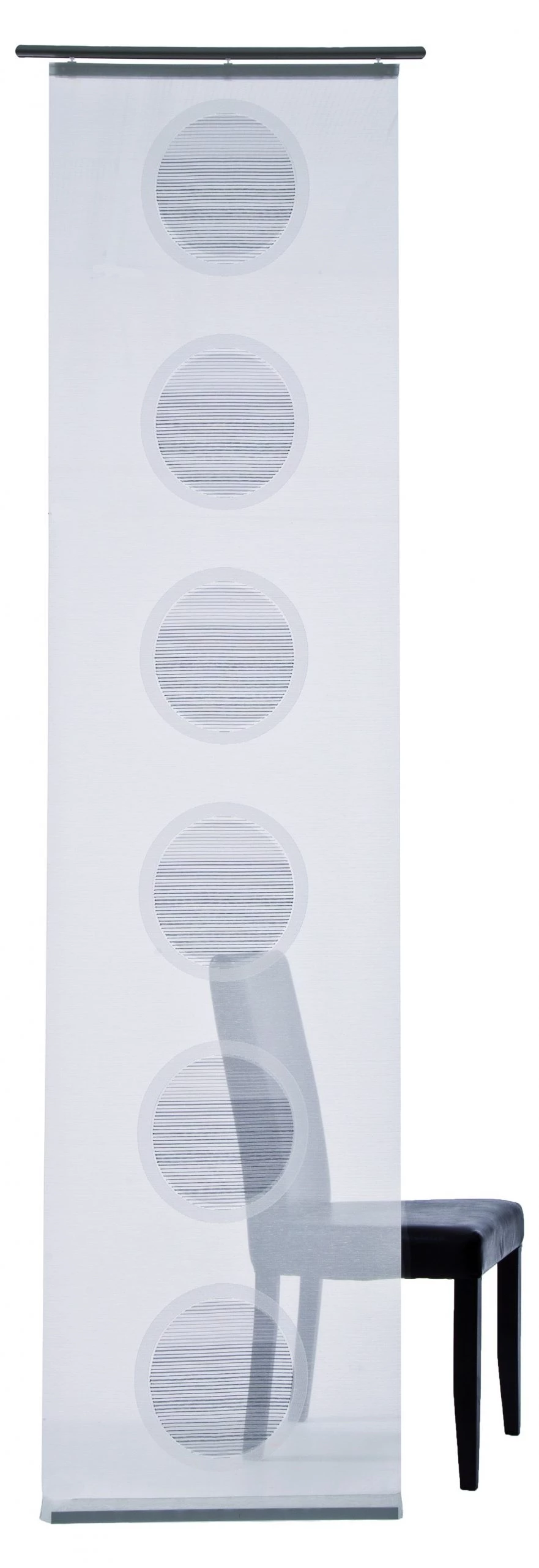 Indes Fuggerhaus Schiebegardine anthrazit | kreise - Schwarz 3 Indes Fuggerhaus Schiebegardine anthrazit | kreise - Schwarz