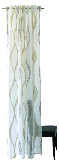 Indes Fuggerhaus Gardine wellen | transparent safran - Gelb