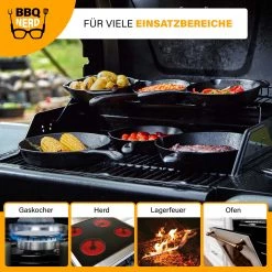 BBQ Nerd Grillpfanne gusseisen Ø 25 cm 2600g - 27 x 45 cm - Durchmesser: 25 cm -Gardinen Verkäufe 6bfc327de16a444a9c903691d62fc143