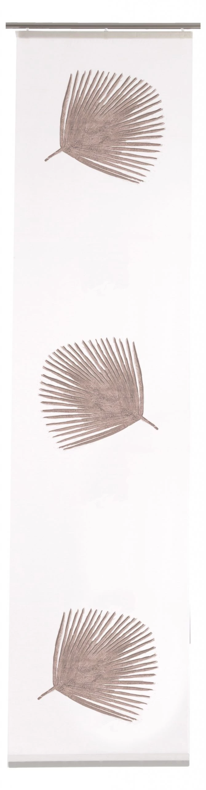 Indes Fuggerhaus Schiebegardine weiß-braun | Blätter | - Orange - Durchscheinend 3 Indes Fuggerhaus Schiebegardine weiß-braun | Blätter | - Orange - Durchscheinend