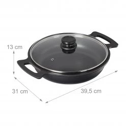 Relaxdays Servierpfanne mit Deckel -Gardinen Verkäufe 7dc7d8ef889b4295981fcab93596900c