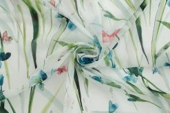 Indes Fuggerhaus Gardine türkis-grün | Floral | -Gardinen Verkäufe 804ff776064b4ef6bd6aeb8223b4d6e6