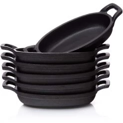 BBQ Nerd Servierpfännchen 6er Set oval 20x9,5 cm - BBQ Nerd Servierpfanne -Gardinen Verkäufe 80664b960e234864b25abad0ce413714