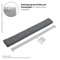 HOMING Flächenvorhang anthrazit | UNI | Küche | -Gardinen Verkäufe 87d12cf950264b6c9ddf0ab2d03f5726