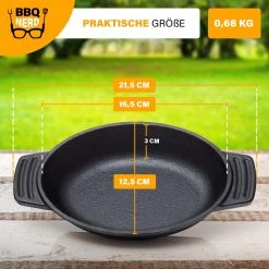BBQ Nerd Servierpfännchen 6er Set oval 22,5x13 cm - BBQ Nerd Servierpfanne -Gardinen Verkäufe a04b5a8bd4fc42938985da1291115ed1