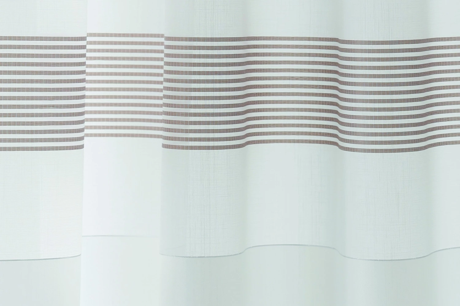 Indes Fuggerhaus Gardine beige-braun | Streifen | - Grau 4 Indes Fuggerhaus Gardine beige-braun | Streifen | - Grau – Bild 2