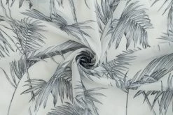 Indes Fuggerhaus Gardine creme-blau | Palmen | -Gardinen Verkäufe b241b275b0664fc28f91cc531a6e3fd7