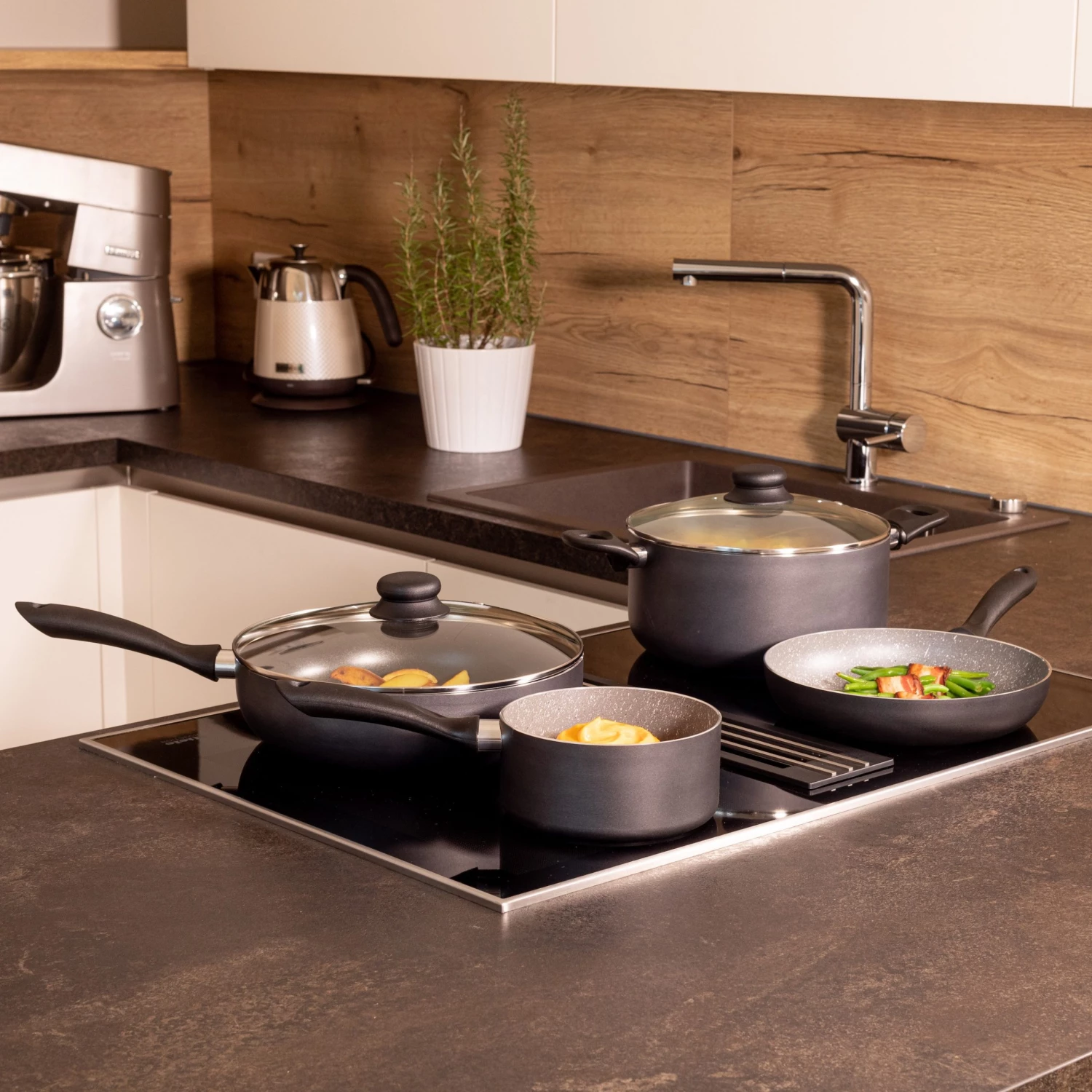 Mäser Hochraumpfanne, Aluminium Izar 4 Mäser Hochraumpfanne, Aluminium Izar – Bild 2