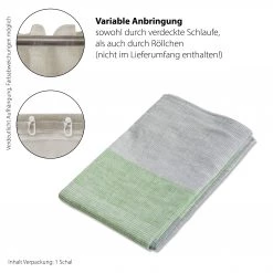 HOMING Vorhang grün-grau |Streifen|Wohnzimmer| -Gardinen Verkäufe cac60f7b547c427391f9c0ac0a4ba610