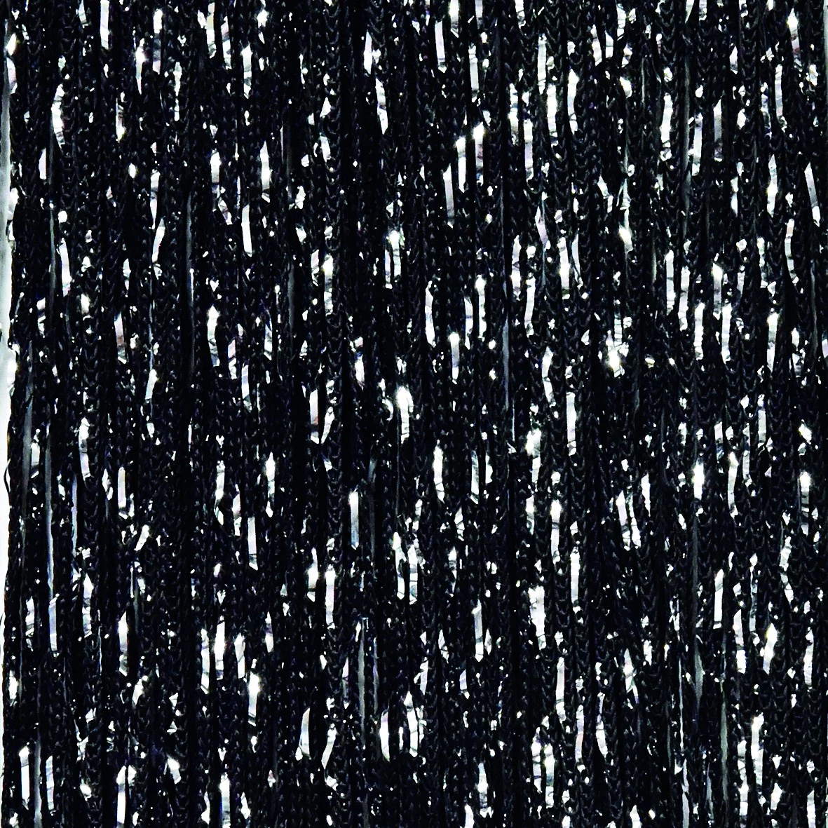 Wometo Fadenvorhang mit Glitzer 90x245 - Schwarz 4 Wometo Fadenvorhang mit Glitzer 90x245 - Schwarz – Bild 2