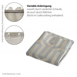 HOMING Vorhang grau-beige|Abstrakt|Wohnzimmer| -Gardinen Verkäufe d636d1d10cf04791b6144621c997e67f
