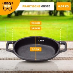 BBQ Nerd Servierpfännchen 6er Set oval 20x9,5 cm - BBQ Nerd Servierpfanne -Gardinen Verkäufe d7a0b92ccc194a7d9f847be5d14368c6