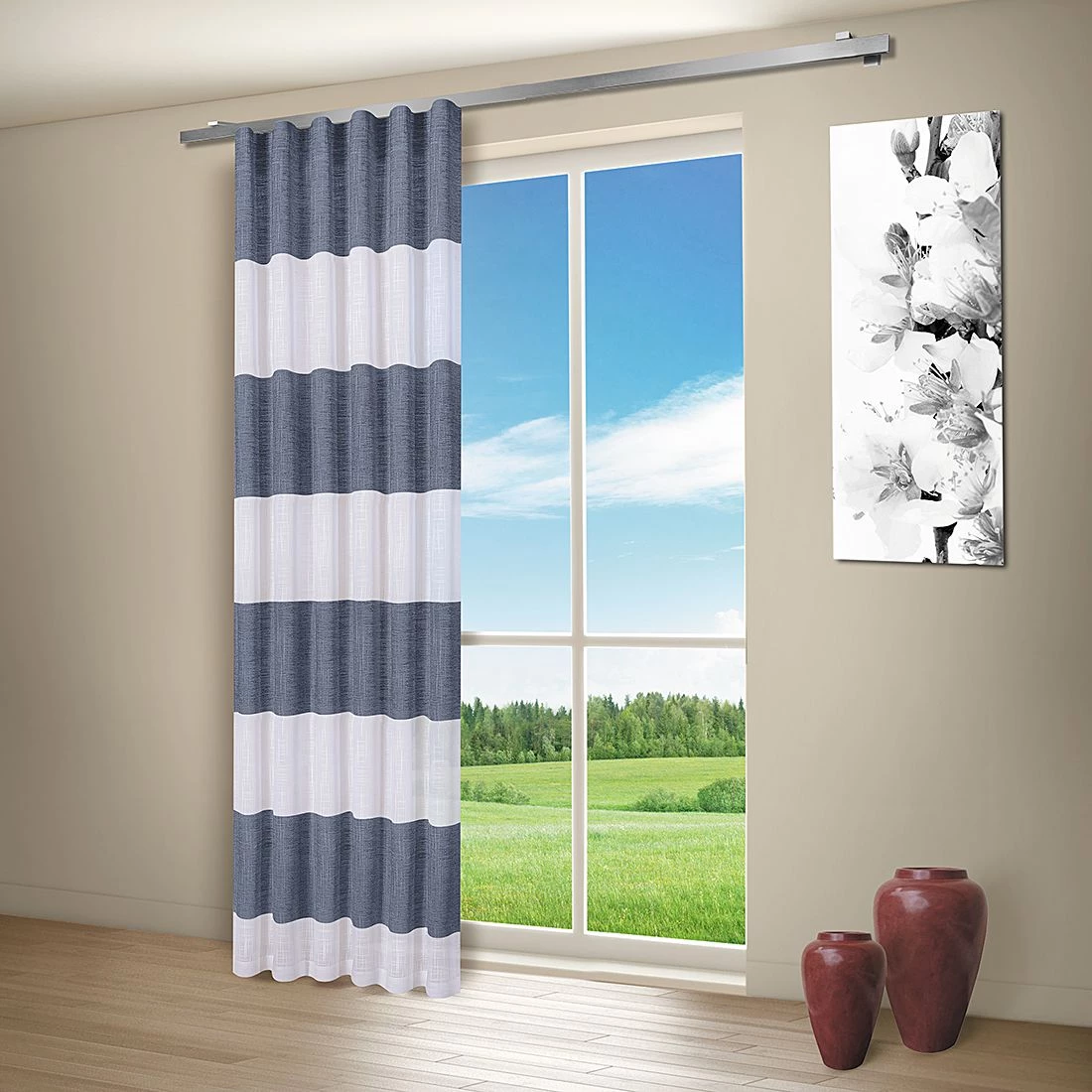 Gerster Dekoschal Tina - Marineblau 3 Gerster Dekoschal Tina - Marineblau