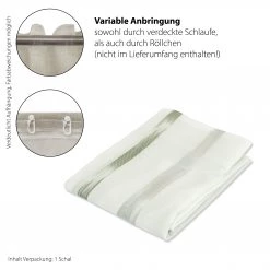 HOMING Vorhang grün-weiß |Streifen|Wohnzimmer| -Gardinen Verkäufe e0a1d845390749089f3116fdad782746