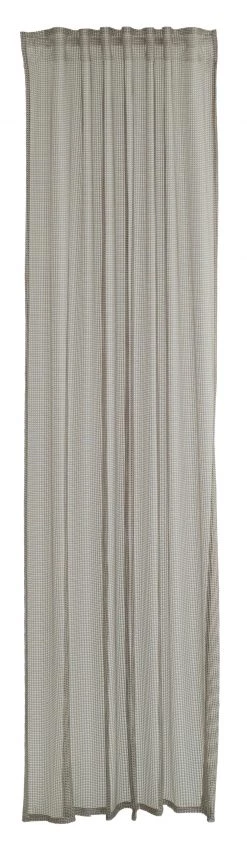 HOMING Vorhang beige silber | netz modern