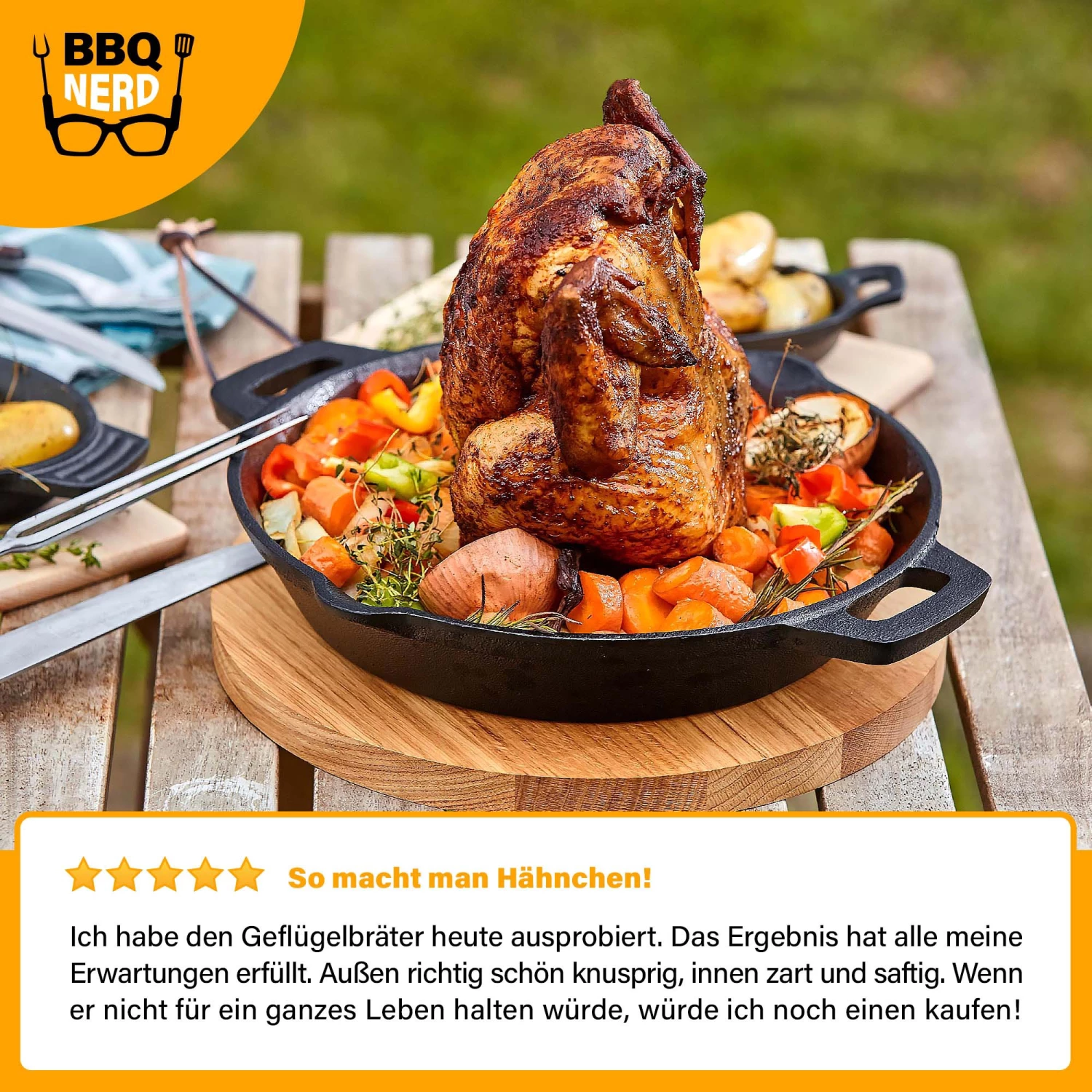 BBQ Nerd Hähnchenbräter aus Gusseisen Ø 28cm - BBQ Nerd Hähnchenbräter 10 BBQ Nerd Hähnchenbräter aus Gusseisen Ø 28cm - BBQ Nerd Hähnchenbräter – Bild 8