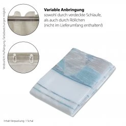 HOMING Vorhang blau-beige | Streifen | -Gardinen Verkäufe f226f43674a74486b522422dd66baab8