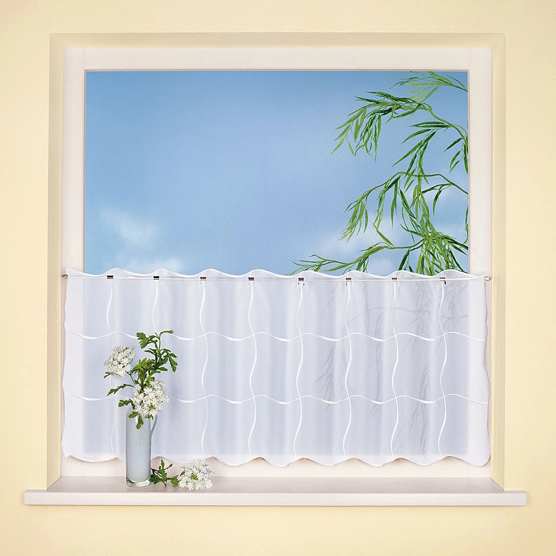 Gerster Scheibengardine IDA weiß 150x50 cm 4 Gerster Scheibengardine IDA weiß 150x50 cm – Bild 2