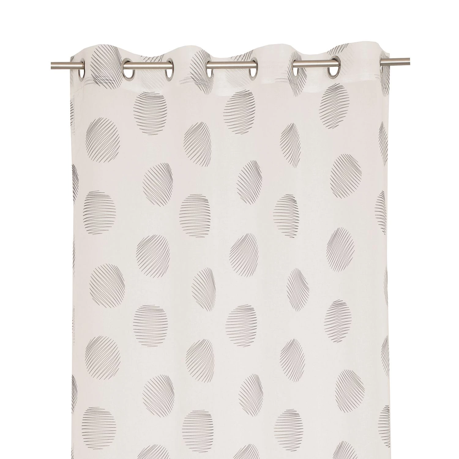 Esprit Ösenschal Culo - Webstoff - Creme / Schwarz 4 Esprit Ösenschal Culo - Webstoff - Creme / Schwarz – Bild 2